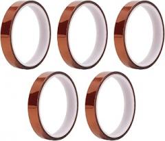 5Pcs High Temperature Tape,Heat Resistance Insulating Heat Transfer Tape for Electronics Printing Circuit Board Heat Transfer (15mm)