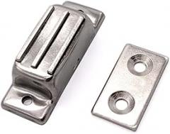 Magnetic Door Catch 40 Lbs Pull Strong Magnet Cabinet Latches Magnetic Hardware Stainless Steel Door Closer for Furniture 1Pcs(Round Hole)