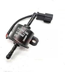 24V Fuel Pump for Excavator External 12V Mini Gasoline Diesel Pump Electronic Pump(Silver)