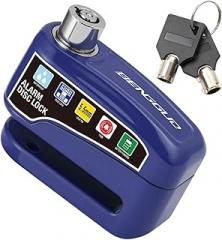 Blue | Spain | Motorcycle Alarm Wheel Disk Brake Lock Theft Bicycle Alarm Disc Brake Electric Lock Waterproof Motorcycle Bike Accessories New 2026 High for Reliable Electronic Component