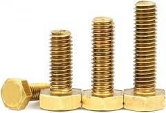 (10pieces) Brass Hexagon Bolts, M8x12mm for Electronic Assembly etc.