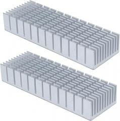 LiebeWH 2 Pcs Aluminum Heatsink Cooler 120x40x20mm for CPU Motherboard Electronic Chip Cooling(Without Adhesive)