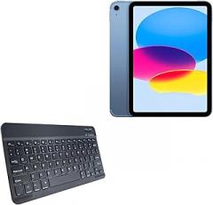 BoxWave Keyboard Compatible with Apple iPad (A16) - SlimKeys Bluetooth Keyboard, Portable Thin with Chiclet-Style Keys - Jet Black