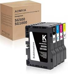 Aomya Version 3.6.0 Sublimation Ink Cartridge Compatible with Sawgrass Virtuoso SG500 SG1000 Printers(Black, Cyan, Magenta, Yellow