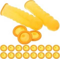 Angoily 100pcs Latex Finger Protectors Portable -Static Finger Covers for Electronic Workshops and Industrial Use