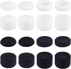 OLYCRAFT 16Pcs Thumb Grips Joystick Cap Analog Stick Cover Silicone Analog Controller Gamepad Raised Antislip Thumb Stick Grips for PS5 PS4 Xbox360 Controller - Black White