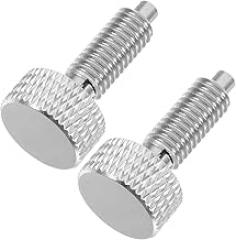 HEALLILY 2pcs Knurled Handle Spring Plunger Retractable Pin Lock Out Type for Mechanical Electronic Equipment