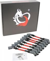 AIP Electronics Dragon FIRE Performance 10mm High Energy Spark Plug Wires Set for 1997-2017 Cadillac Chevrolet Pontiac Cars with 5.3L 5.7L 6.0L 6.2L 7.0L V8 LSx LS1 LS2 LS3 LS6 LS7 OEM Fit PWJ258