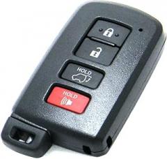 OEM Electronic 4-Button Smart Key Fob Remote Compatible with 2014-2019 Toyota Highlander & 2019-2022 Toyota Sequoia (FCC ID: HYQ14FBA, P/N: 89904-0E120, 89904-0E121)
