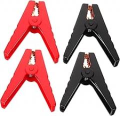 VALICLUD 4pcs Heavy Duty Jumper Cable Clamps Crocodile Alligator Clips for Car Battery Boosting Professional Battery Charger Clamps for Emergency Auto Start
