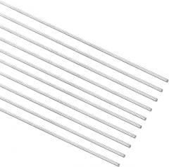 #US Pack of 10 304 Stainless Steel Round Rods 1mm X 400mm Solid Shaft Rods