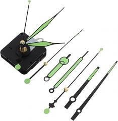 Replacement Clock Mechanism DIY Wall Clock Movement Kit Night-Light Hands for Home Office Kitchen Decor