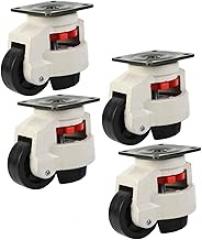 PRETYZOOM 4pcs Adjustable Height Workbench Casters Heavy Duty Casters Side Mounts for Electronics