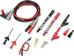P1300C Electronic Digital Multimeter Test with Crocodile Terminals, Interchangeable Probe Tips, Test Peaks, Crocodile Terminals