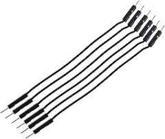 20Pcs 1P 2.54mm Jumper wire line 10/20/30cm Female Male 24AWG Wire test line electronic line (M-M-30CM-black)