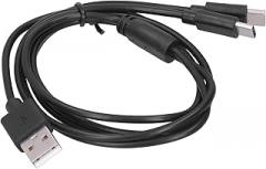 2 in 1 Power Cable, USB to Port TypeC Splitter Charging Cable(39 inch), 2 in 1 Multi Charging Cable for for OSMO 2 and Other Electronic Devices, Default