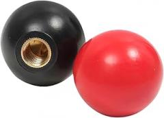 10-Pack Bakelite Knobs with Copper Core, Multiple Sizes (M4/M5/M6/M8/M10/M12) Optional, Insulated Heat-Resistant for Machine Tools & Equipment red M4*16