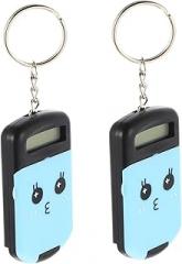 2Pcs Pocket Size Mini Calculator Set for Students with Arithmetic Function, Portable Black Plastic Electronic Calculators for Office and School Use