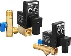 1/2 Electronic Drain Valve Air Compressor Filter Dry Air Storage Tank Drain Cooler Dry Electromechanical Magnetic Valve 24V/220v(Coil,AC220V)