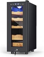 35L Electronic Humidor with Temperature Control, 250 Counts, Thermostatic Electric Cooler Cabinet, Safety Lock, Gift for Men