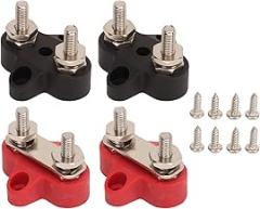 Versatile M6 Dual Screw Battery Terminal Studs 4 - Pack for Diverse Power Systems, Enhanced Electrical Performance