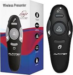 Wireless Presentation Clicker for PowerPoint Presentations, USB Dongle Presenter Remote with Pointer Slide Clickers for Mac/Windows/Linux, Computer/Laptop, Google Slide/PPT/Keynote (Ergonomic)