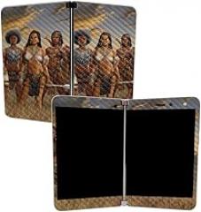 MIGHTY SKINS MightySkins Carbon Fiber Skin for Microsoft Surface Duo - African Queens | Protective, Durable Textured Carbon Fiber Finish | Easy to Apply | Made in The USA