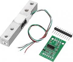 MECCANIXITY Digital Load Cell Weight Sensor 20KG + HX711 Module Weighing Sensor 24 Bit Precision A/D Dual-Channel 20x33mm for DIY Portable Electronic Kitchen Scale Kit