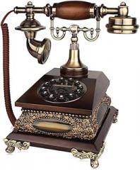 Retro Phone,Vintage Decorative Telephones Dialing Version Mechanical and Electronic Double Ring Antique Telephone,Office,Hotel