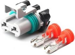 1/5/10/20/50 Sets 2 Pin Electronic Fan Headlamp Wiring Socket Power ABS Pump Black Waterproof Connector 15363990 AICNRUT(2p female,1 SET_2P)