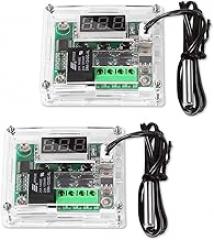 UMLIFE 2PCS Temperature Controller Module with Case, XH W1209 LED Display Digital Thermostat Module with Waterproof NTC Probe -50~110℃ Electronic Temperature Temp Control Module Switch