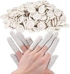 Disposable Latex Finger Cots Anti Static Rubber Fingertips Protective Finger cots for Electronic Repair Handmade Apply Tattoo Supply (200pcs Finger Cots)