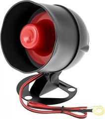 QWORK Universal Replacement Siren for Car Alarm Systems 12V DC 15W, 6 Tones 120DB Alarm Loudspeaker Electronic Horn