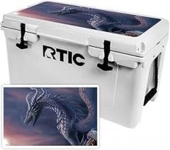 MightySkins (Cooler Not Included) Skin Compatible with RTIC 45 Cooler Lid (2017 Model) - Dragon Fantasy | Protective, Durable, and Unique Vinyl Decal wrap Cover | Easy to Apply | Made in The USA
