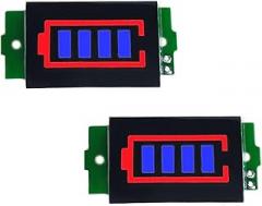 Battery Capacity Indicator Module, 1S-8S Adaptable, Multi-Battery Type Compatible, Real-Time Charge Level Display for Household Electrical Devices(Blue)