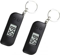 LEIQI 2pcs Portable Keychain Electronic Watch with Accurate Timekeeping for Exams Sports and Daily Use Simple Operate