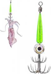 Squid Hook Underwater - Waterproof Led Underwater Squid Lure for Sea Fishing | Abs Squiid Hook Kit with Electronic Light for Night Fishing, Saltwater Use, and Marine Angling