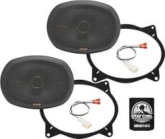 KICKER Speakers 6X9 inch for Toyota Camry (w/o JBL) 2012-2017 Upgrade Kit - Pair of KS Series with Adapters and Harness, Car Audio Rear Deck Speaker KSC6904, 51KSC6904
