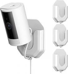 (3Pack) Ring Indoor Camera Wall Mount Bracket Compatible with Ring Indoor Cam/Ring Indoor Cam Plus/Mini 2K ，Indoor Camera Adhesive No Drill No Screws Mount