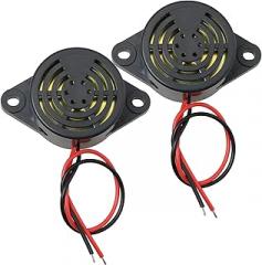 MEETOOT Piezo Electric Tone Buzzer Alarm DC 3-24V 30x15mm High Decibel Continuous Sounder Electronic Buzzer Alarm for Physics Circuits Continuous Sound