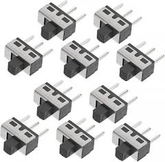 20pcs Pin Toggle Switch Panel-Mount High Knob for Position Electrical Switch for Video Volume and Electronic Equipment