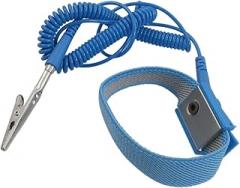 uxcell Blue Electronic Alligator Clip Grounding Antistatic Wrist Strap w Cable