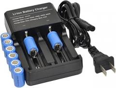 8X 14250 LS14250 1/2 AA Battery+Universal Dual Charger K-135 New Rechargeable 3.7V Li-ion for LED Flashlight Torch Headlamp top Flat K120 s1a