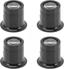 4Pcs Portable Resin Loupe Magnifier Magnification Watch Repair Supplies Handheld Jewelry Loupe Lens for Electronics Sewing Painting and Crafts
