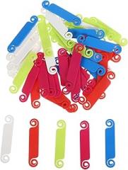 Cable Identification Tags Design 50pcs Weatherproof Logo Buckle for Electronics DIY Cable Labels