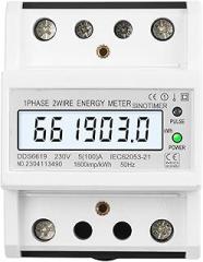 Single Phase Electronic Energy Meter AC 220V 100A 50HZ kWh Counter Consumption Din Rail Analog Electricity Wattmeter