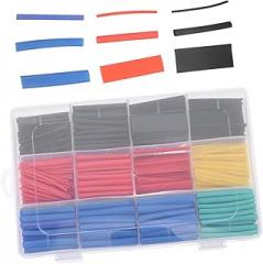 ABOOFAN 1set Heavy Duty Heat Shrink Tubing Kit Pre-Cut Insulation Wrap for Electrical Wires Pe Heat Shrinkable Tubes for Cable Electronics and Industrial Applications