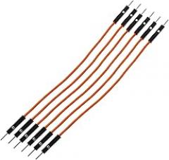 20Pcs 1P 2.54mm Jumper wire line 10/20/30cm Female Male 24AWG Wire test line electronic line (M-M-30CM-Orange)