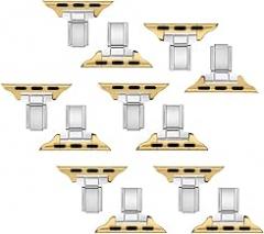 6 Pcs Gold Connectors: Watch Band Adapters For Apple/Xiaomi, 1.3 In, Compatible With 38/40/41Mm Watches, Diy Bracelet Design, Stainless Steel