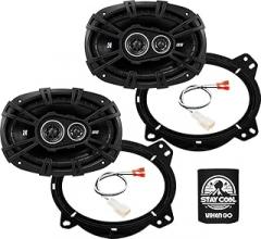 KICKER Speakers 6X9 inch for Toyota Highlander 2008-2013 Upgrade Kit - Pair of DS Series with Adapters and Harness, Car Audio Front Door Speaker DSC69304, 43DSC69304